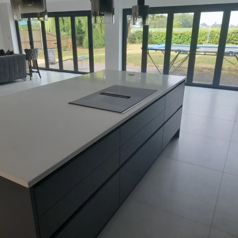 Dark Handleless Kitchen